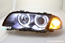 Angel Eye Scheinwerfer 3er BMW E46 Lim/Touring 98-01 High LED Standlichtringe black