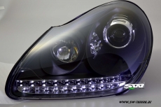 SW-Light Xenon Scheinwerfer fr Porsche Cayenne I 955 9PA 02-07 LED Standlicht black