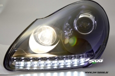 SW-Light Xenon Scheinwerfer fr Porsche Cayenne I 955 9PA 02-07 LED Standlicht black