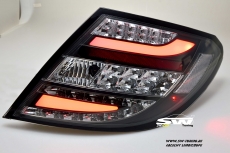 SWCeli LED Rckleuchten fr Mercedes C-Klasse W204 Limo / Coupe 11-14 Mopf Black/crystal