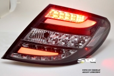 SWCeli LED Rckleuchten fr Mercedes C-Klasse W204 Limo / Coupe 11-14 Mopf Black/crystal