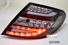 SWCeli LED Rckleuchten fr Mercedes C-Klasse W204 Limo / Coupe 11-14 Mopf Black/crystal