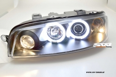 angel eye headlights for Fiat Punto type 188 99-02 2 CCFL halo rims black