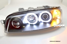 angel eye headlights for Fiat Punto type 188 99-02 2 CCFL halo rims black