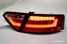 SW-Celi LED Rckleuchten fr Audi A5 Cabrio 8F / Coupe 8T3 07-11 red/clear Lightbar 2Trer