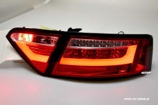 SW-Celi LED Rckleuchten fr Audi A5 Cabrio 8F / Coupe 8T3 07-11 red/clear Lightbar 2Trer