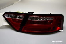 SW-Celi LED Rckleuchten fr Audi A5 Cabrio 8F / Coupe 8T3 07-11 red/clear Lightbar 2Trer