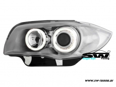 Angel Eye Scheinwerfer 1er BMW E87 E81 E88 E82 04-11 High LED Standlichtringe chrom