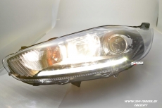 SW-DRL Scheinwerfer fr Ford Fiesta Mk7 JA8 Facelift 14-17 LED Tagfahrlicht schwarz 10Pin