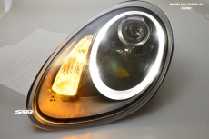 SW-Ltube Xenon Scheinwerfer fr Porsche Boxster Cayman 987 05-08 LED Standlicht Black