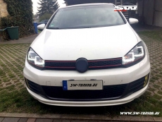 SW-DRLtube Scheinwerfer VW Golf VI 08-12 LED TFL U-Lighttube black RED-Line