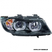 SW-Ltube Angel Eye Scheinwerfer fr 3er BMW E90 E91 05-13 High U-LED-Standlicht Black