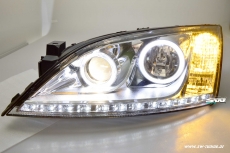 Angel Eye Scheinwerfer fr Ford Mondeo Mk3 00-07 High LED Standlichtringe / Leiste chrome