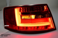 SW-Celi LED Rckleuchten Audi A6 4F Limousine 04-08 Lightbar red smoke (fr 6Pin Serie Birne RL)