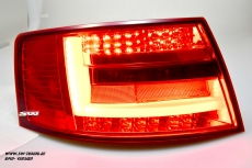 SW-Celi LED Rckleuchten Audi A6 4F Limousine 04-08 Lightbar red smoke (fr 6Pin Serie Birne RL)