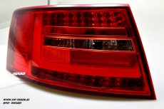SW-Celi LED Rckleuchten Audi A6 4F Limousine 04-08 Lightbar red clear (fr 6Pin Serie Birne RL)