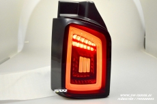 SW-Celis LED taillights for VW T5 Type 7H 7E 03-15 Black/smoke White-Lightbar for Twindoors