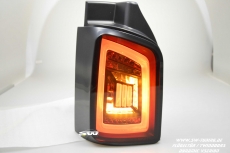 SW-Celis LED taillights for VW T5 Type 7H 7E 03-15 Black/smoke White-Lightbar for Twindoors
