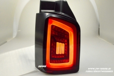 SW-Celis LED taillights for VW T5 Type 7H 7E 03-15 Black/smoke RED-Lightbar for Twindoos