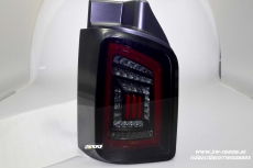 SW-Celis LED taillights for VW T5 Type 7H 7E 03-15 Black/smoke RED-Lightbar for Twindoos