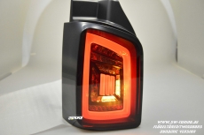 SW-Celis LED taillights for VW T5 Type 7H 7E 03-15 Black/smoke RED-Lightbar for Twindoos