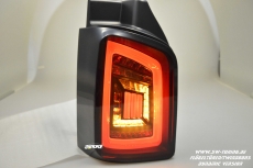SW-Celis LED taillights for VW T5 Type 7H 7E 03-15 Black/smoke RED-Lightbar for Twindoos