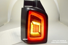 SW-Celis LED taillights for VW T5 Type 7H 7E 03-15 Black/smoke RED-Lightbar for Twindoos