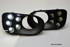SW-DRL LED Tagfahrlicht fr BMW X5 E53 Facelift 03-06 chrome inkl Blende