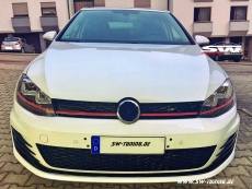 SWDRLtube Scheinwerfer VW Golf VII 12-16 LED Blinker / U-TFL R87 RED-Line black