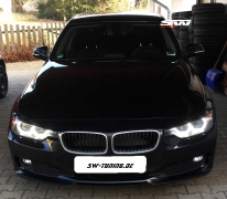 SW-DRL Angel Eye Scheinwerfer fr 3er BMW Typ F30/F31 12-15 LED U-TFL-Standlichtringe black