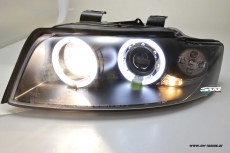 Angel Eye Scheinwerfer fr Audi A4 8E 01-04 Limo/Avant CCFL Standlichtringe Black