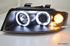 Angel Eye Scheinwerfer fr Audi A4 8E 01-04 Limo/Avant CCFL Standlichtringe Black