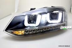 SW-Light headlights VW Polo 6R 6C 10-17 LED U-Tube positionslight black dynamic Indicator