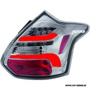SW-Celi LED Rckleuchten fr Ford Focus Mk3 CB8 DYB 11-15 5Trer-Flieheck Lightbar chrom