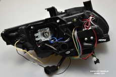 SW-Ltube Angel Eye Xenon headlights for BMW E92 E93 05-08 2 High U-LED positionslight black with AFS