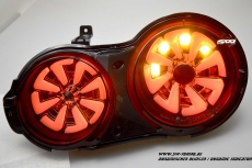 SW-Celi LED Rckleuchten fr Nissan GT-R R35 09-16 Black/smoke White-Lightbar
