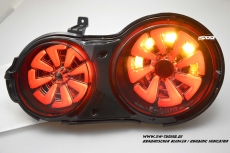 SW-Celi LED Rckleuchten fr Nissan GT-R R35 09-16 Black/smoke RED-Lightbar