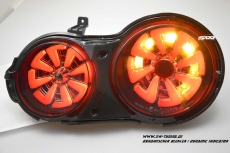 SW-Celi LED Rckleuchten fr Nissan GT-R R35 09-16 Black/smoke RED-Lightbar