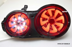SW-Celi LED Rckleuchten fr Nissan GT-R R35 09-16 Black/smoke RED-Lightbar