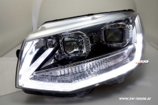 SW-DRLTube headlights VW T6 Type SG 16-20 LED Lighttube DRL R87 chrome