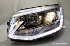 SW-DRLTube headlights VW T6 Type SG 16-20 LED Lighttube DRL R87 chrome
