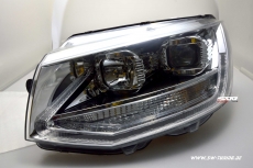SW-DRLTube headlights VW T6 Type SG 16-20 LED Lighttube DRL R87 chrome