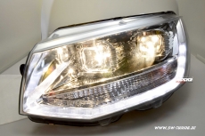 SW-DRLTube headlights VW T6 Type SG 16-20 LED Lighttube DRL R87 chrome