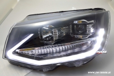 SW-DRLTube headlights VW T6 Type SG 16-20 LED Lighttube DRL R87 black