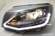 SW-DRLTube headlights VW T6 Type SG 16-20 LED Lighttube DRL R87 black