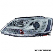 SW-DRLTube Scheinwerfer fr VW Jetta VI Typ162 10-14 LED TFL-Lighttube chrom
