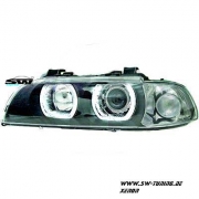 Angel Eye Xenon Scheinwerfer fr 5er BMW E39 95-00 mit High LED Standlichtringe black