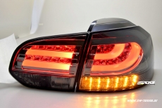 SW-Celi LED Rckleuchten fr VW Golf VI 08-12 smoke Lightbar mit LED Blinker