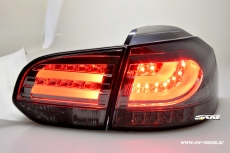 SW-Celi LED Rckleuchten fr VW Golf VI 08-12 smoke Lightbar mit LED Blinker