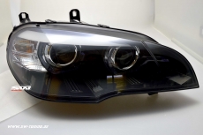 SW-DRLtube Angel Eye Xenon headlights for BMW X5 E70 07-10 High U-LED DRL black (for AFS-Versions)